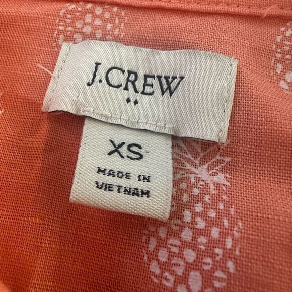 J. Crew orange tunic top with pineapple print. - Picture 2 of 6